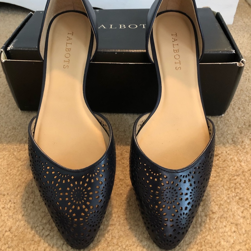 NIB Talbots Navy Blue Edison Dorsay 8.5